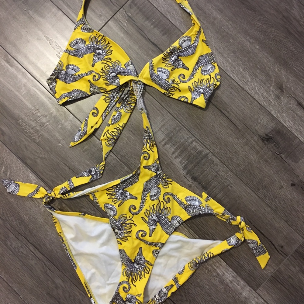 💝OndadeMar Mono-Kini w/ Rhinestones Bikini